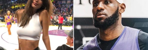 Emily Ratajkowski coquetea con Lebron James